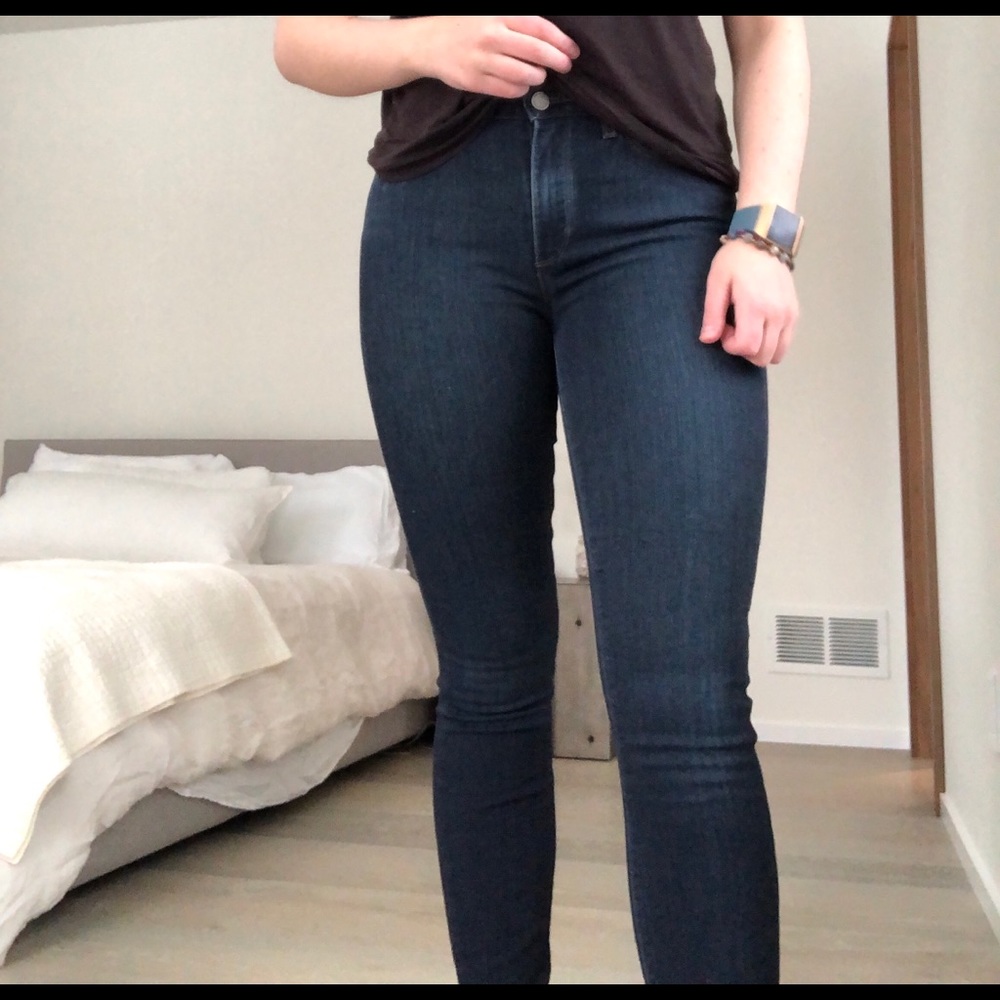 Paige Dark Wash Skinny Jeans